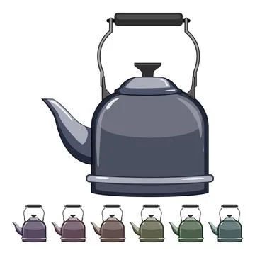 Beverage kettle kitchen cartoon vector graphic 스톡 일러스트