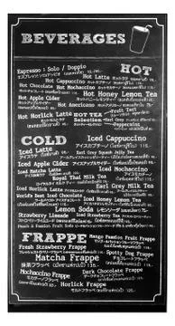 Beverage menu Foto stock