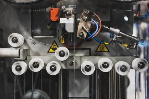 Beverage packaging machine Stock Photos