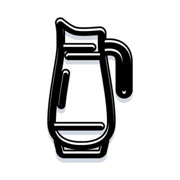 Beverage pitcher outline icon for digital design Иллюстрация