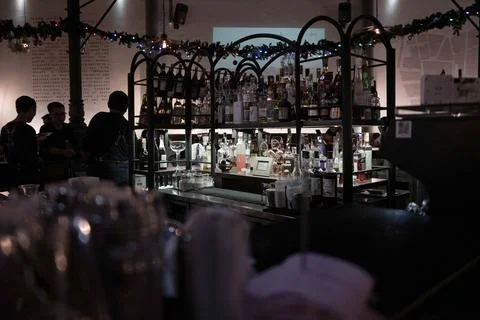 Beverage rack 库存照片