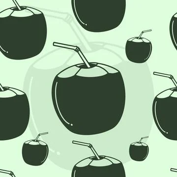 Beverage Seamless Pattern Stock Illustration