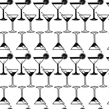 Beverage Seamless Pattern Stock Illustration