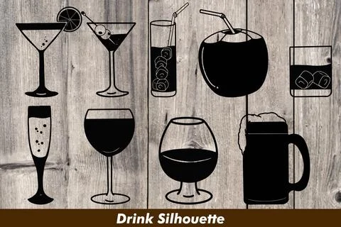 Beverage Seamless Pattern Illustrazione stock