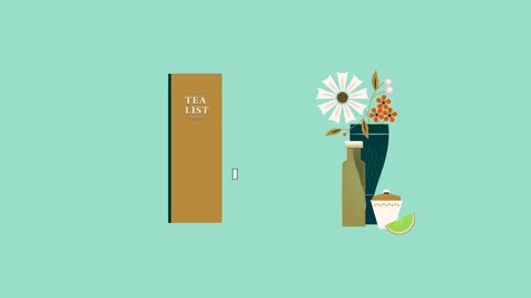 Beverage table Stock Footage 172154781