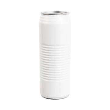Beverage Tin Can blank image isolated on a white background Stock Photos