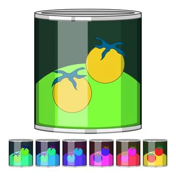 Beverage tin can cartoon vector graphic Stock Illustration