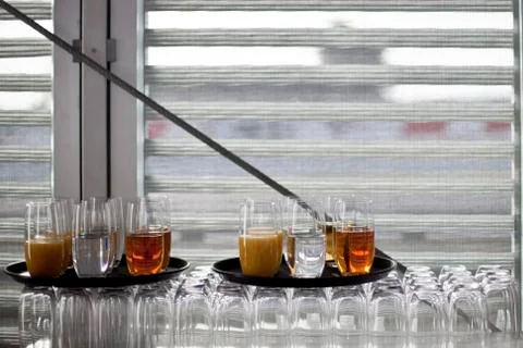 Beverages buffet breakfast Stock Photos