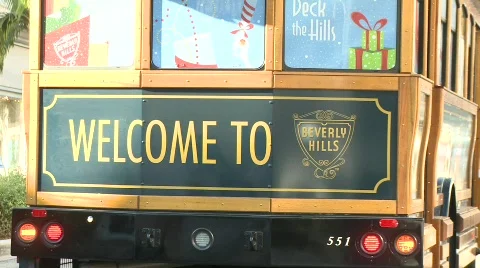 Beverly Hills Bus Video stock 596985