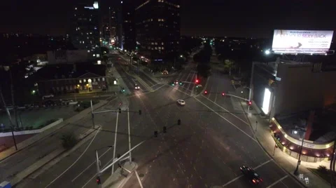 Beverly hills drone intersection Stock Footage 63383533