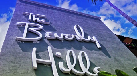 Beverly Hills Hotel (Timelapse) Video stock 34210485