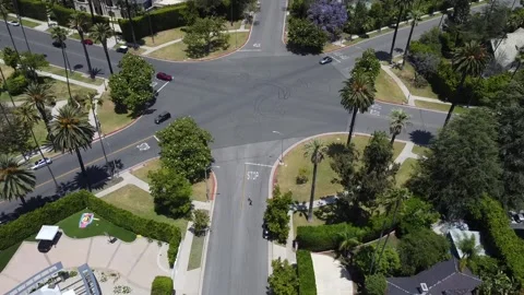 Beverly Hills Intersection Stock Footage