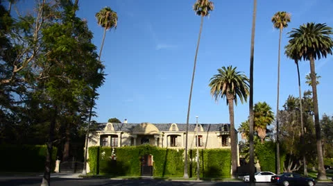Beverly Hills Mansion Stock Footage 25941387