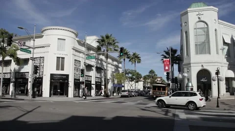 Beverly Hills Rodeo drive Stock Footage 48787606