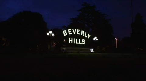 Beverly Hills Sign Stock Footage 733264