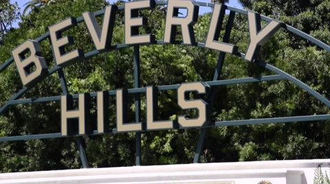 Beverly Hills sign Stock Footage 41685438