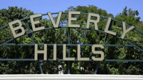 Beverly Hills sign Stock Footage 41685476