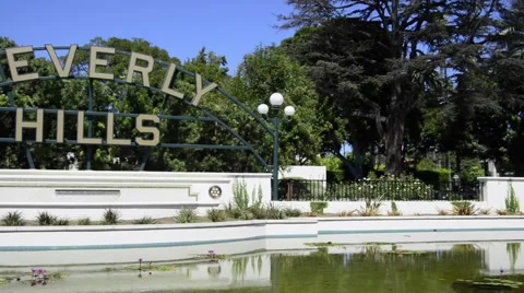Beverly Hills sign Stock Footage 41685544