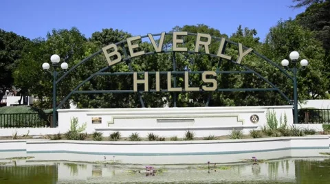 Beverly Hills sign Stock Footage 41685572