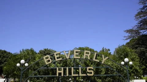 Beverly Hills sign Stock Footage 41685616