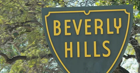 Beverly Hills sign Stock Footage 47496858