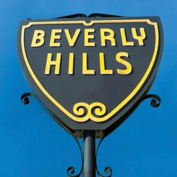 Beverly hills sign in los angeles close-up view Stock Photos