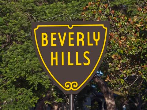 Beverly hills sign Stock Photos