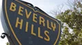 Beverly Hills Sign symbol luxury Street Sign, Los Angeles, California, Blue Sky HD Footage