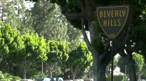 Beverly Hills sign time lapse - HD Stock Footage