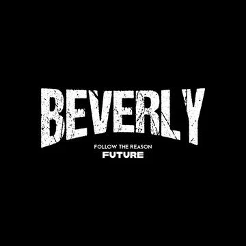Beverly vector typography for t-shirt. perfect for simple style Stock Illustration