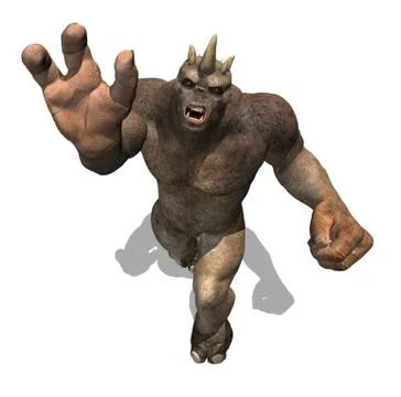 Beware of the Attacking Troll Stock Illustration