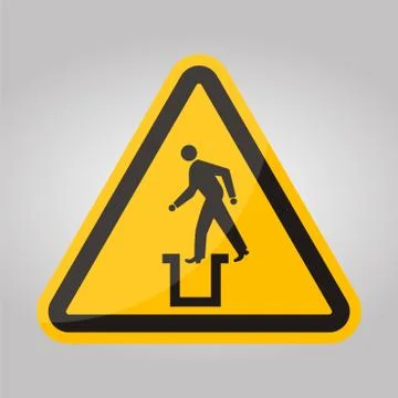 Beware Bottomless Pit Symbol Sign Isolate On White Background,Vector Illustra イラスト素材