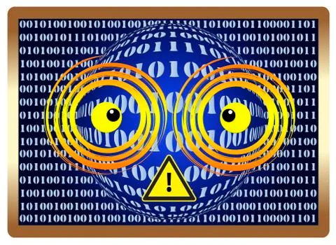 Beware of Computer Vision Syndrom Illustrazione stock