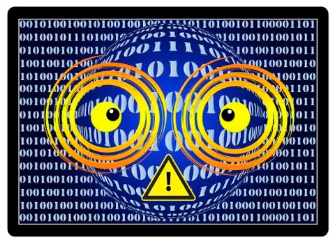 Beware of Computer Vision Syndrom Illustrazione stock