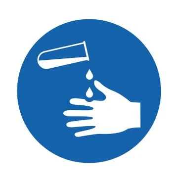 Beware Corrosives Symbol Isolate On White Background, Vector Illustration Stock Illustration