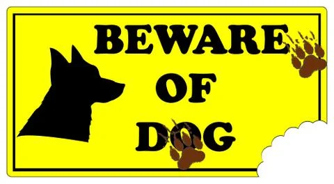 Beware of dog Stock Illustration