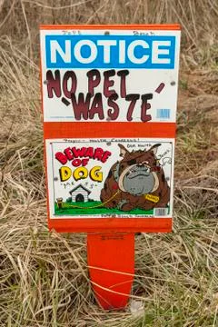 Beware of Dog Mess Stock Photos