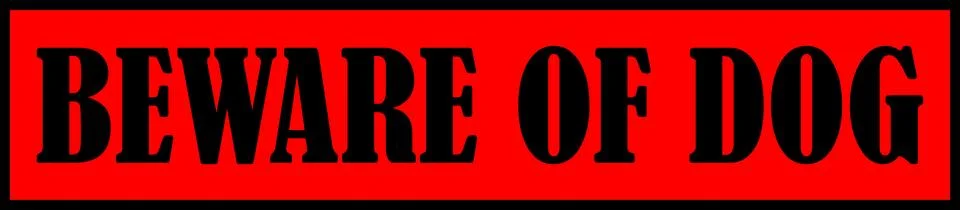 Beware of dog sign table vector illustration isolated. イラスト素材