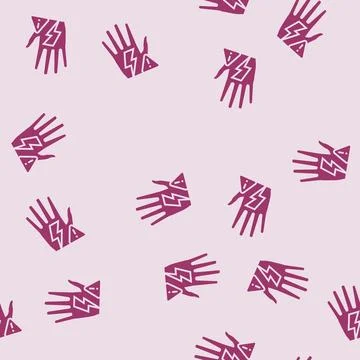 Beware electricity glyph seamless pattern Stock Illustration