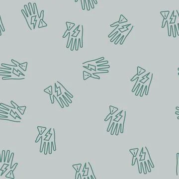 Beware electricity line seamless pattern Stockillustratie