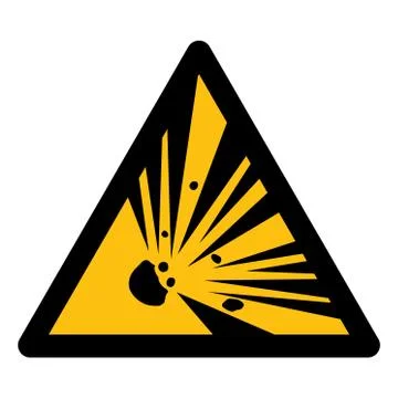 Beware Explosive Material Symbol Sign Isolate On White Background,Vector Illu Stock Illustration