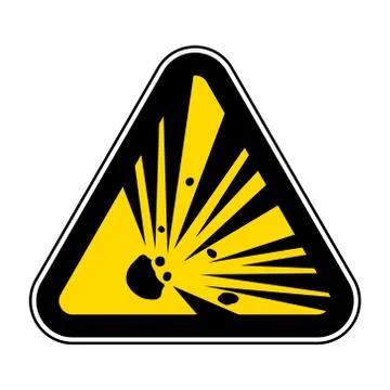 Beware Explosive Material Symbol Sign Isolate On White Background,Vector Illu Stock Illustration