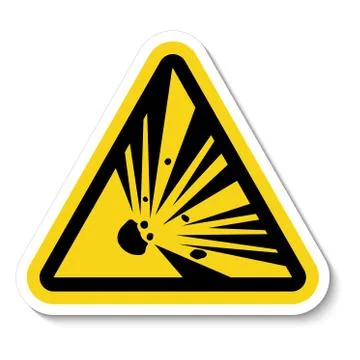 Beware Explosive Material Symbol Sign Isolate on White Background,Vector Illu Stock Illustration