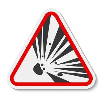Beware Explosive Material Symbol Sign Isolate on White Background,Vector Illu Stock Illustration