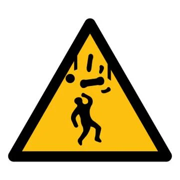 Beware Falling Objects Symbol Isolate On White Background,Vector Illustration Stock Illustration