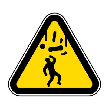 Beware Falling Objects Symbol Isolate On White Background,Vector Illustration Stock Illustration