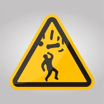 Beware Falling Objects Symbol Isolate On White Background,Vector Illustration Stock Illustration
