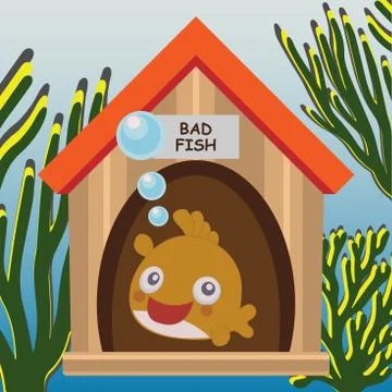 Beware of fish Stock Illustration