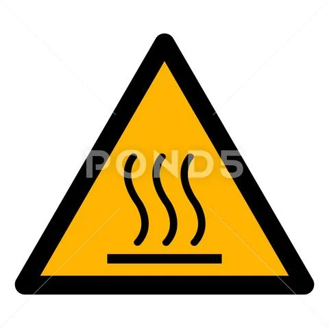 Beware Hot Symbol Sign Isolate On White Background,Vector Illustration ...