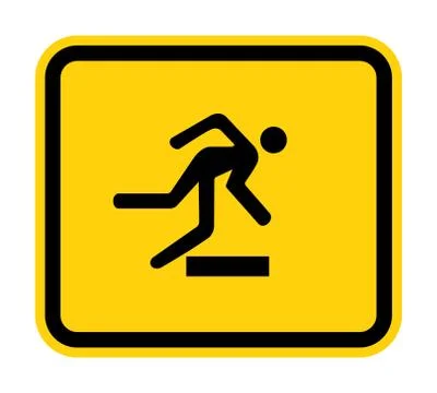 Beware Obstacles Symbol Sign Isolate On White Background,Vector Illustration Stock Illustration